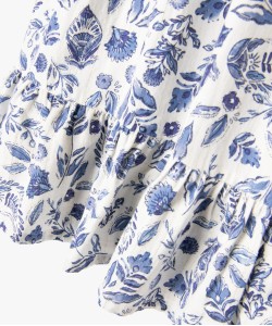 Robe à manches longues fleurie et pailletée fille